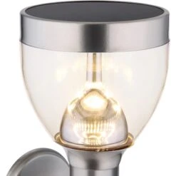 Globo LED-Solaraußenleuchte Für Die Wand Mit Bewegungsmelder Edelstahl -Heimdekoration Angebote 226034 3749 5