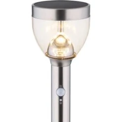 Globo LED-Solaraußenleuchte Mit Erdspieß Und Bewegungsmelder Edelstahl 55 Cm -Heimdekoration Angebote 226072 3749 5