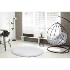 Lalee Teppich Heaven Rund Ø 120 Cm Silber -Heimdekoration Angebote 257115 4962 AB 04