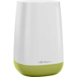 Lechuza Vase Yula Flower 14 Cm X 14 Cm X 21 Cm Weiß-Grün Seidenmatt