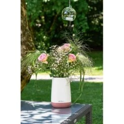 Lechuza Vase Yula Flower 14 Cm X 14 Cm X 21 Cm Weiß-Pearl Rose Seidenmatt -Heimdekoration Angebote 262793 4186 3