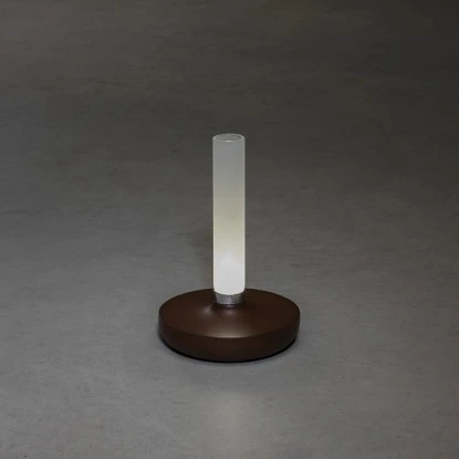 Konstsmide LED-Akku-Vase Biarritz Rostfarben ø 13,5 Cm X 20,5 Cm 4 Konstsmide LED-Akku-Vase Biarritz Rostfarben ø 13,5 Cm X 20,5 Cm – Bild 4