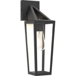 Lutec Außenwandleuchte Pine 1-flammig Mattschwarz 40,2 Cm X 12,2 Cm X 18,7 Cm