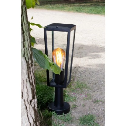 Lutec Außensockelleuchte Pine 1-flammig Mattschwarz 42,6 Cm X 12 Cm X 12 Cm 3 Lutec Außensockelleuchte Pine 1-flammig Mattschwarz 42,6 Cm X 12 Cm X 12 Cm – Bild 3