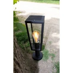 Lutec Außensockelleuchte Pine 1-flammig Mattschwarz 42,6 Cm X 12 Cm X 12 Cm 8 Lutec Außensockelleuchte Pine 1-flammig Mattschwarz 42,6 Cm X 12 Cm X 12 Cm -Heimdekoration Angebote 277068 3746 AB 04