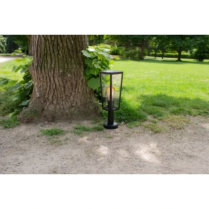 Lutec Außensockelleuchte Pine 1-flammig Mattschwarz 42,6 Cm X 12 Cm X 12 Cm 5 Lutec Außensockelleuchte Pine 1-flammig Mattschwarz 42,6 Cm X 12 Cm X 12 Cm – Bild 5