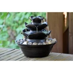 Dobar Design-Zimmerbrunnen Polyresin In Felsen-Optik Mit Deko-Steinen Schwarz 10 Dobar Design-Zimmerbrunnen Polyresin In Felsen-Optik Mit Deko-Steinen Schwarz -Heimdekoration Angebote 303393 4637 4