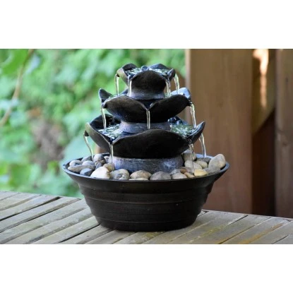 Dobar Design-Zimmerbrunnen Polyresin In Felsen-Optik Mit Deko-Steinen Schwarz 4 Dobar Design-Zimmerbrunnen Polyresin In Felsen-Optik Mit Deko-Steinen Schwarz – Bild 4