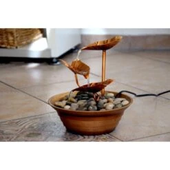 Dobar Design-Zimmerbrunnen Metall Und Kunststoff Mit Deko-Steinen Braun 10 Dobar Design-Zimmerbrunnen Metall Und Kunststoff Mit Deko-Steinen Braun -Heimdekoration Angebote 303396 4637 4