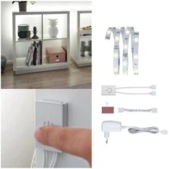 Paulmann YourLED ECO Stripe Komfort-Set Touch Switch 1 M Warmweiß 2,4 W -Heimdekoration Angebote 4000870709542 2425 S 01