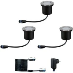Paulmann LED-Outdoor-Bodeneinbaustrahler Floor Plug & Shine 3 Stk Ø 9,8 Cm -Heimdekoration Angebote 4000870947173 2425 AR 06