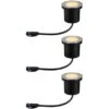 Paulmann LED-Outdoor-Bodeneinbaustrahler Floor Plug & Shine 3 Stk Ø 9,8 Cm