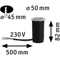 Paulmann LED-Outdoor-Bodeneinbaustrahler Deko Rund 230 V Insektenfreundlich -Heimdekoration Angebote 4000870947272 2425 VM 05