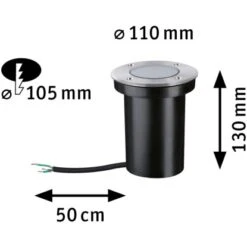 Paulmann Outdoor-Bodeneinbaustrahler Floor GU10 Rund Ø 10,5 Cm Edelstahl -Heimdekoration Angebote 4000870947326 2425 VM 07