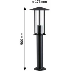Paulmann Outdoor-Pollerleuchte Classic E27 Metall Schwarz Insektenfreundlich -Heimdekoration Angebote 4000870947371 2425 VM 04