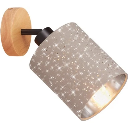 Brilo Spot 1er Stofa Taupe-Holz 1 Brilo Spot 1er Stofa Taupe-Holz