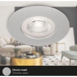 Brilo LED-Einbauleuchte Kulana Dimmbar 4 Stk. Chrom Matt 4,9 W -Heimdekoration Angebote 4002707421528 1675 5