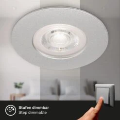 Brilo LED-Einbauleuchte Kulana Dimmbar 4 Stk. Chrom Matt 4,9 W -Heimdekoration Angebote 4002707421528 1675 6
