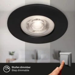 Brilo LED-Einbauleuchte Kulana Dimmbar 4 Stk. Schwarz Matt 4,9 W -Heimdekoration Angebote 4002707421535 1675 6