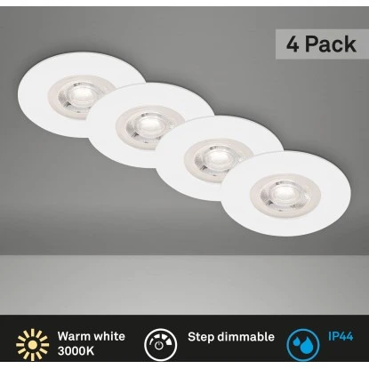 Brilo LED-Einbauleuchte Kulana Dimmbar 4 Stk. Weiß 4,9 W 2 Brilo LED-Einbauleuchte Kulana Dimmbar 4 Stk. Weiß 4,9 W – Bild 2