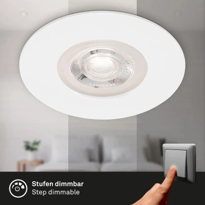 Brilo LED-Einbauleuchte Kulana Dimmbar 4 Stk. Weiß 4,9 W 6 Brilo LED-Einbauleuchte Kulana Dimmbar 4 Stk. Weiß 4,9 W – Bild 6