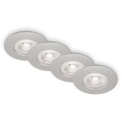 Brilo LED-Einbauleuchte Kulana 4 Stk. Chrom Matt 4,9 W 1 Brilo LED-Einbauleuchte Kulana 4 Stk. Chrom Matt 4,9 W