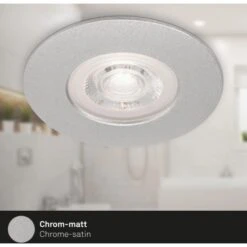 Brilo LED-Einbauleuchte Kulana 4 Stk. Chrom Matt 4,9 W 9 Brilo LED-Einbauleuchte Kulana 4 Stk. Chrom Matt 4,9 W -Heimdekoration Angebote 4002707421559 1675 5
