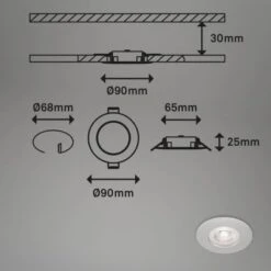 Brilo LED-Einbauleuchte Kulana 4 Stk. Chrom Matt 4,9 W 11 Brilo LED-Einbauleuchte Kulana 4 Stk. Chrom Matt 4,9 W -Heimdekoration Angebote 4002707421559 1675 6
