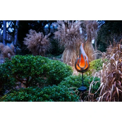 Näve LED-Solar-Erdspieß Flamme Bronze Orange Lichtfarbe Gelb M. Flammeneffekt 4 Näve LED-Solar-Erdspieß Flamme Bronze Orange Lichtfarbe Gelb M. Flammeneffekt – Bild 4