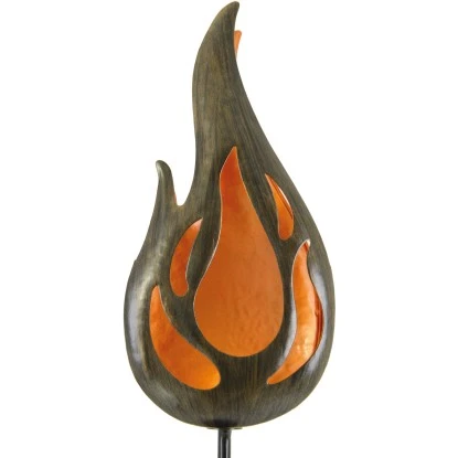 Näve LED-Solar-Erdspieß Flamme Bronze Orange Lichtfarbe Gelb M. Flammeneffekt 6 Näve LED-Solar-Erdspieß Flamme Bronze Orange Lichtfarbe Gelb M. Flammeneffekt – Bild 6
