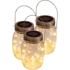 Näve LED-Solar-Outdoortischleuchte 3er-Set 13 Cm