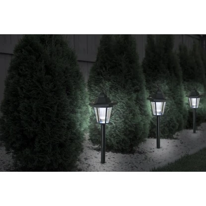 Näve LED-Solar-Erdspieß/Wandleuchte 2 In 1 Schwarz 3er-Set 2 Näve LED-Solar-Erdspieß/Wandleuchte 2 In 1 Schwarz 3er-Set – Bild 2