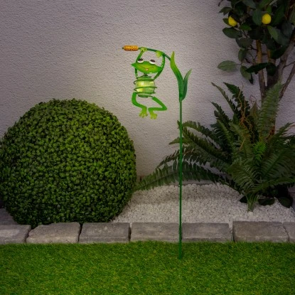 Näve LED-Solar-Erdspieß Frosch 66 Cm 2 Näve LED-Solar-Erdspieß Frosch 66 Cm – Bild 2