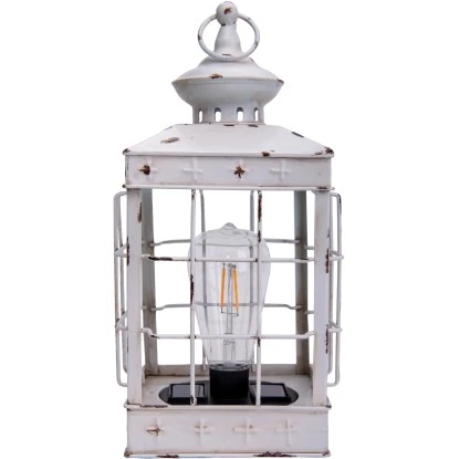 Näve LED-Deko-Solarleuchte Laterne 31,5 Cm Antik Weiß Mit Aufhängemöglichkeit 4 Näve LED-Deko-Solarleuchte Laterne 31,5 Cm Antik Weiß Mit Aufhängemöglichkeit – Bild 4