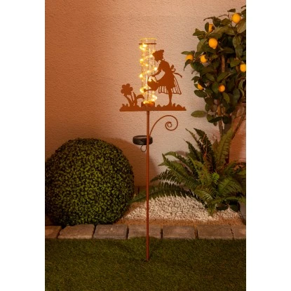 Näve LED-Solar-Erdspieß Regenwassermesser Braun 95 Cm 2 Näve LED-Solar-Erdspieß Regenwassermesser Braun 95 Cm – Bild 2