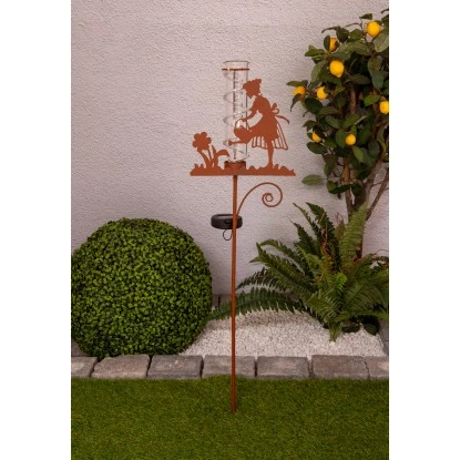 Näve LED-Solar-Erdspieß Regenwassermesser Braun 95 Cm 3 Näve LED-Solar-Erdspieß Regenwassermesser Braun 95 Cm – Bild 3