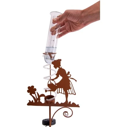 Näve LED-Solar-Erdspieß Regenwassermesser Braun 95 Cm 6 Näve LED-Solar-Erdspieß Regenwassermesser Braun 95 Cm – Bild 6