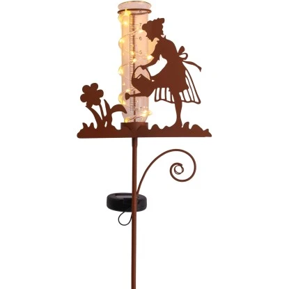 Näve LED-Solar-Erdspieß Regenwassermesser Braun 95 Cm 7 Näve LED-Solar-Erdspieß Regenwassermesser Braun 95 Cm – Bild 7