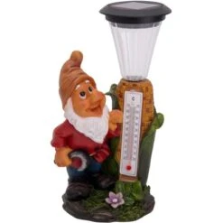 Näve LED-Deko-Solarleuchte Zwerg Mit Thermostat 26 Cm
