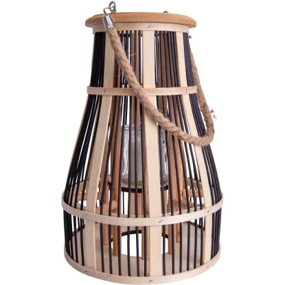 Näve Dekoleuchte Korb Schwarz Natur 34,5 Cm Inkl. LED-Solar-Kerze 5 Näve Dekoleuchte Korb Schwarz Natur 34,5 Cm Inkl. LED-Solar-Kerze – Bild 5