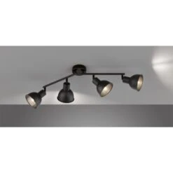 Fischer & Honsel Deckenleuchte Speedy 4-flammig Schwarz 60 X 11,6 Cm 7 Fischer & Honsel Deckenleuchte Speedy 4-flammig Schwarz 60 X 11,6 Cm -Heimdekoration Angebote 4003694212489 1546 A 10