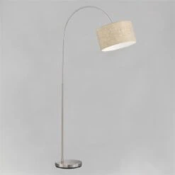 Fischer & Honsel Stehleuchte Arc 3-flammig Nickelfarben/Sand -Heimdekoration Angebote 4003694403825 1546 A 10