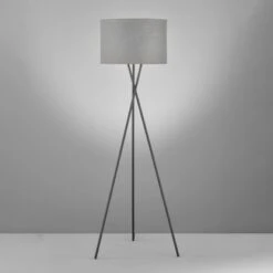 Fischer & Honsel Stehleuchte Wotan 3-flammig Schwarz/Grau -Heimdekoration Angebote 4003694403887 1546 A 10