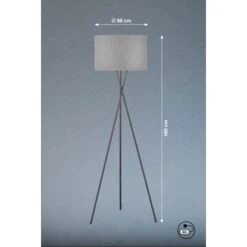 Fischer & Honsel Stehleuchte Wotan 3-flammig Schwarz/Grau -Heimdekoration Angebote 4003694403887 1546 VM 09