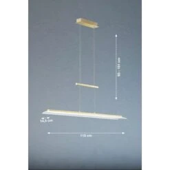 Fischer & Honsel LED-Pendelleuchte Roof Messing 115 X 14,5 Cm -Heimdekoration Angebote 4003694605632 1546 VM 09