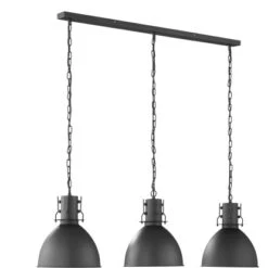 Fischer & Honsel Pendelleuchte London 3-flammig Schwarz/Silber