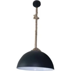 Fischer & Honsel Pendelleuchte Rope 1-flammig Schwarz/Weiß 7 Fischer & Honsel Pendelleuchte Rope 1-flammig Schwarz/Weiß -Heimdekoration Angebote 4003694607612 1546 A 10