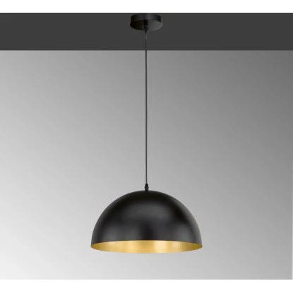 Fischer & Honsel Pendelleuchte Poncho 1-flammig Schwarz/Gold Ø 40 Cm 5 Fischer & Honsel Pendelleuchte Poncho 1-flammig Schwarz/Gold Ø 40 Cm – Bild 5