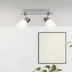 Brilliant LED-Spotbalken Lea 2-flammig Chrom Und Weiß