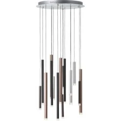 Brilliant Pendelleuchte Cembalo 16-flammig Aluminium Und Schwarz Und Braun 24 Brilliant Pendelleuchte Cembalo 16-flammig Aluminium Und Schwarz Und Braun -Heimdekoration Angebote 4004353329647 4731 CU 08